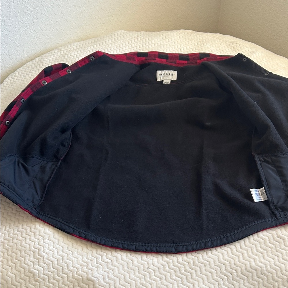 Orvis Women’s Plaid Button Down Shirt Jacket- Red and Black - Picture 5 of 7